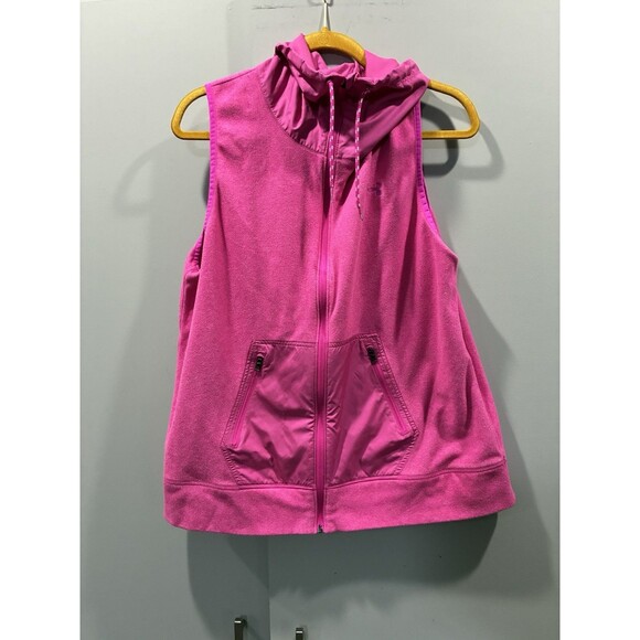 Under Armour ColdGear Fleece Vest Pink High Neck Zip Up Women’s XL Barbiecore - Picture 1 of 6